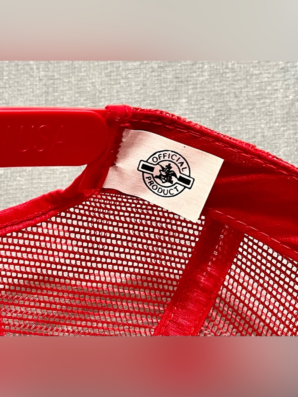 Bud "King of Beers" Red and White SnapBack Trucker Style Hat Vintage - Picture 2 of 6